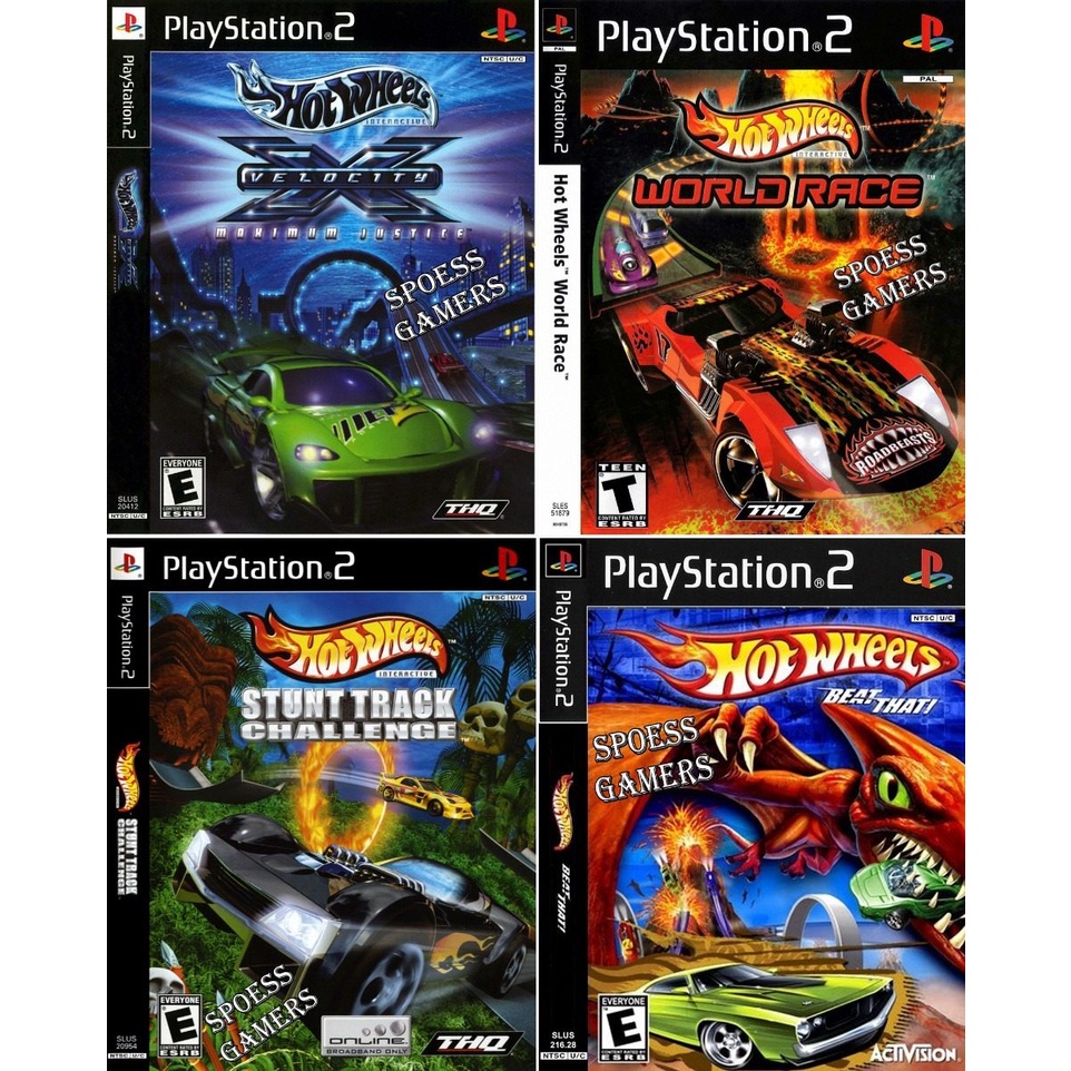 Jogo Ps 2 Hot Wheels Velocity, World, Stunt, Beat (4 Dvd)  De
