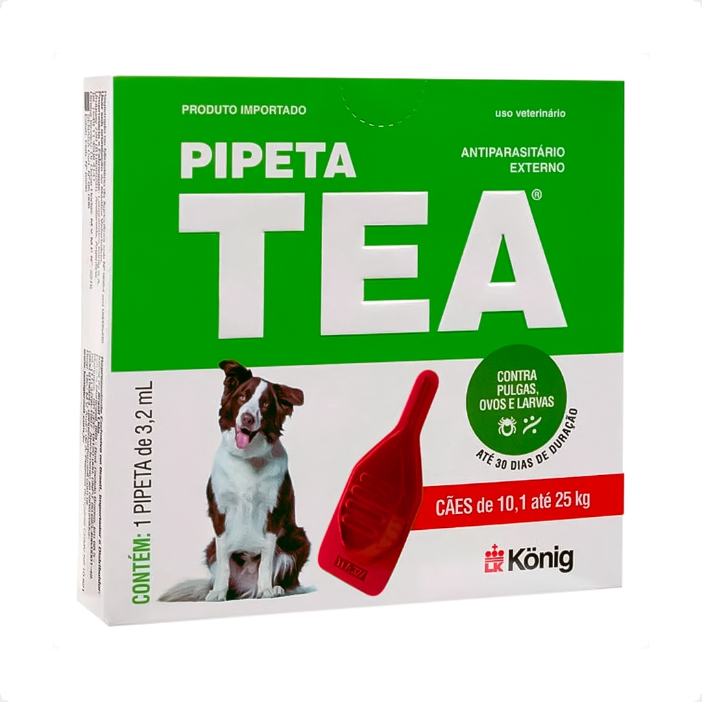 Tea Pipeta 3,2 mL Antiparasitário para Cães de 10,1 até 25 kg - 1 Pipeta