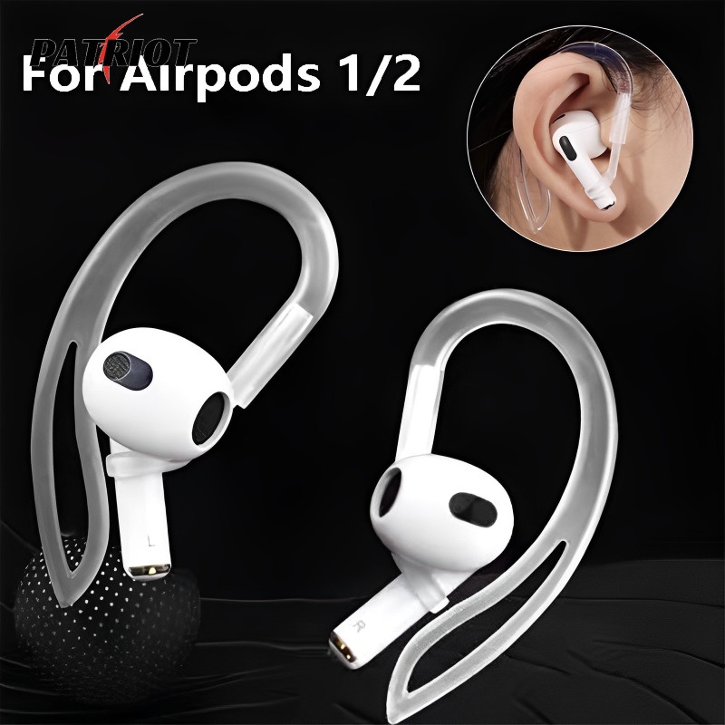 Gancho De Silicone Anti-Perda Para Fones De Ouvido/Transparente Compatível Airpods Apple 1 2 Generation/Sport Grips Loop Clip/Capa Protetora Bluetooth Queda em Oferta na Shopee