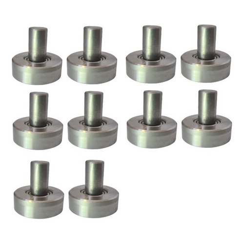 Kit 10 Rolamentos Guia De Ferro Trilho Portão Correr 42 Mm