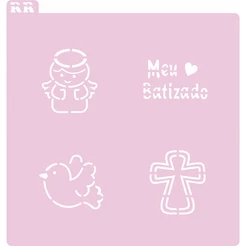 Stencil Batizado - Ref. 4052 - 1 unidade - RR CORTADORES - Rizzo