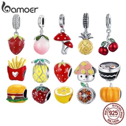 Bamoer 925 Sterling Silver Fun Alimentos E Contas De Frutas Presente De Moda
