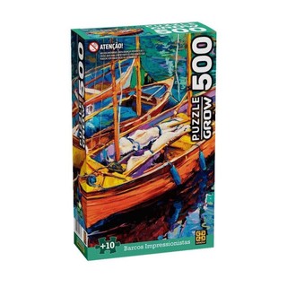 Quebra Cabeça Barcos Impressionistas 500 Peças - Grow em Oferta na Shopee