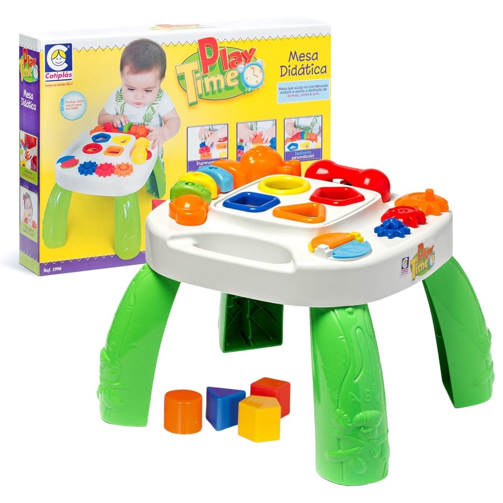 Mesa Didática Infantil Play Time Cotiplas Com Atividades