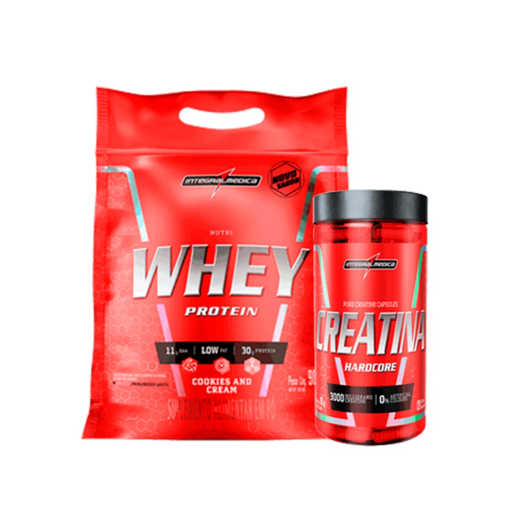 Kit Nutri Whey Refil 900g + Creatina 120 Capsulas -  IntegralMedica