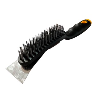 Escova De Aço Carbono Latonado Com Espátula Multiuso 27,5 Cm em Oferta na Shopee