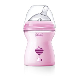Mamadeira Color Chicco Fluxo Medio 2m+ Step Up 250ml Rosa