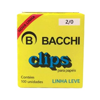 Clips galvanizado NR 2/0 (00) com 100 unidades Bacchi