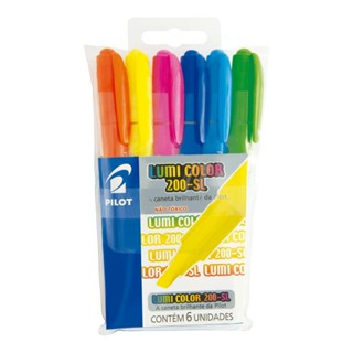 Pincel marca texto 200-SL Lumi Color 6 cores Pilot