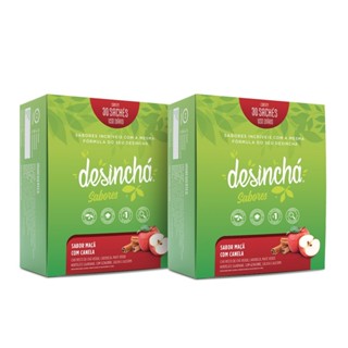 Kit 02 Chás Desinchá Sabores Maçã com Canela