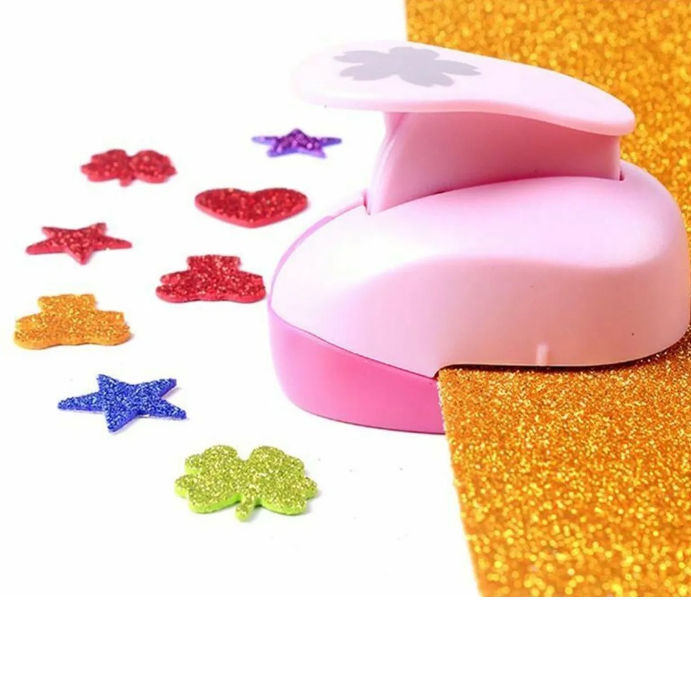 Furador Scrapbook Papel Eva Folha Corte 1cm 10mm VMP Perfurador Estrela Coração Flor em Oferta na Shopee