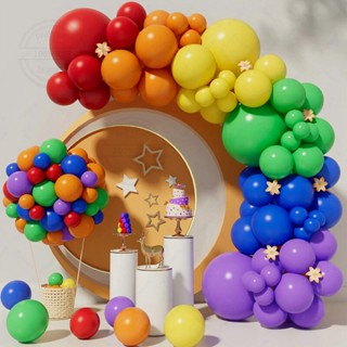 Arco-Íris Balão Colorido Garland Conjunto Multicolor Decoração De Látex Festa De Aniversário De Bebê Infantil