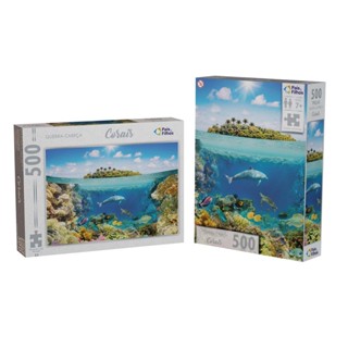 Quebra Cabeça De 500 Peças Fundo Do Mar Corais