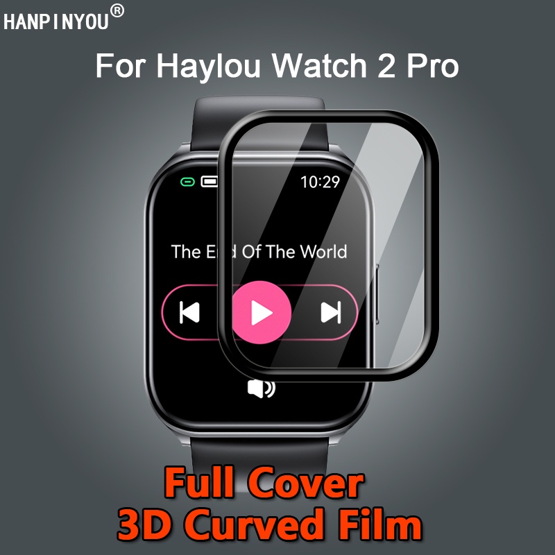 Para Haylou Watch 2 Pro/LS02 Band Cobertura Total HD Clear Plating Película PET PMMA Macia Protetor De Tela Curva 3D-Vidro Não Temperado