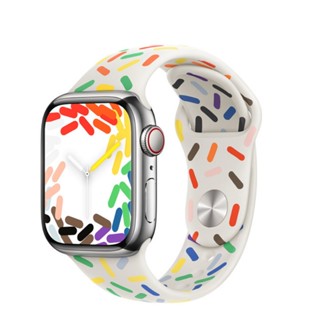 Pulseira De silicone Pride Edition Para Relógio Apple 44mm 40mm 45mm 41mm 49mm 38mm 42mm Série iWatch 6 4 5 3 SE 7 8 ultra