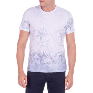 Camiseta Masculina Branca Estampada