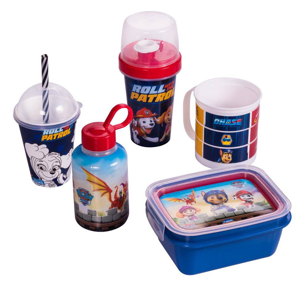 Conjunto Alimentação Patrulha Canina 5 Peças Plasútil - Home & Living