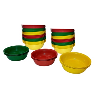 FARDO 12 BACIAS COLORIDAS 23CM RASA 1.500ML PARA FEIRANTES em Oferta na Shopee