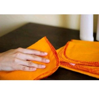 FLANELA PARA LIMPEZAS LARANJA 28X38CM