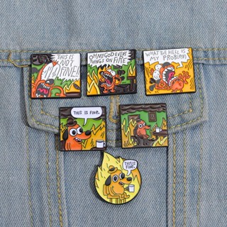 Novo Desenho Animado Em Liga De Cachorro Divertido Inglês De Sentença Curta Crachá De Cartoon Alloy Brooch