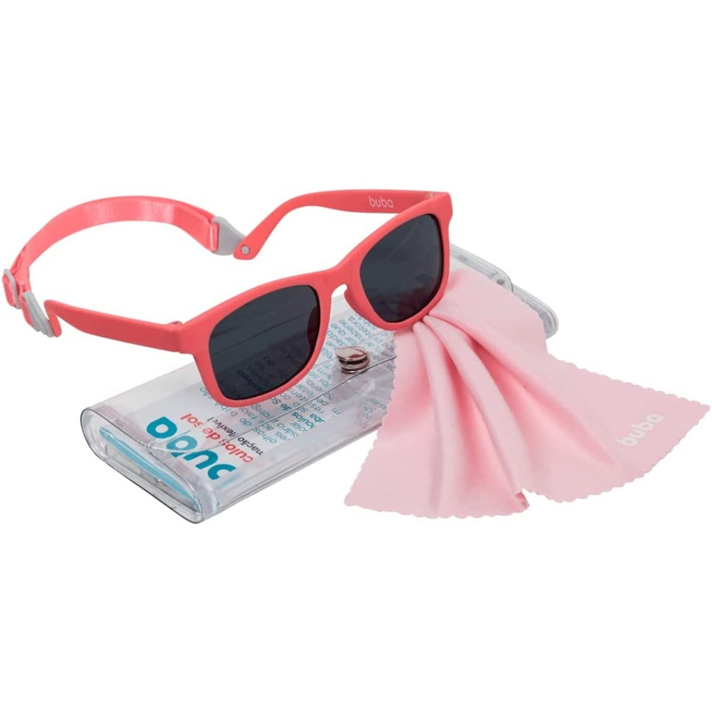 Óculos de Sol Infantil Com Alça Ajustável Rosa 11747 - Buba em Oferta na Shopee