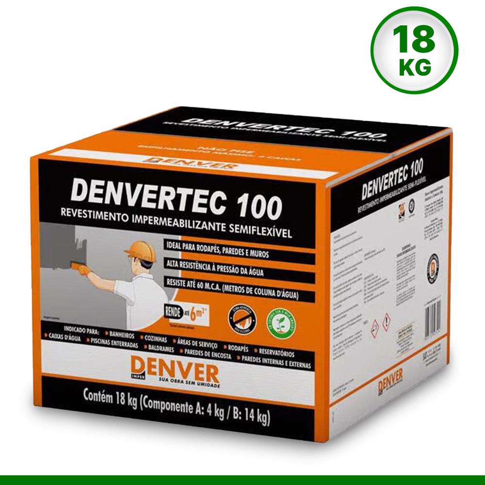 Denvertec Impermeabilizante Resistente Antimofo 18kg Para Cozinha Parede Rodapés