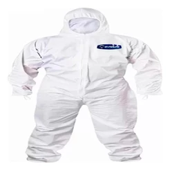 Macacão Branco De Segurança Pintura E Riscos Químicos Capuz