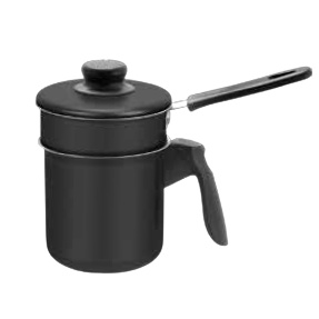 Cuscuzeiro Mini 2pecas Antiaderente Preto  multi uso