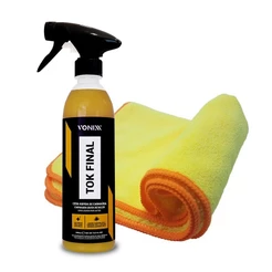 Kit Cera Líquida Tok Final 500ML Vonixx + Flanela de Microfibra Autoamerica