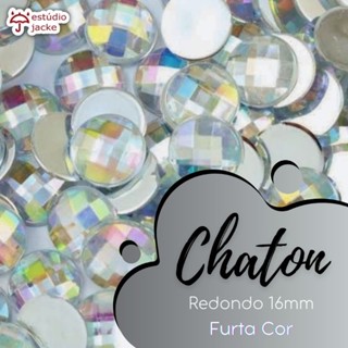 Chaton Redondo 16mm - Cor: Furta Cor - 50 unidades - Base Reta • Estúdio Jacke