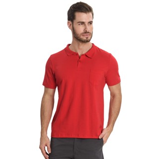 Camisa Masculina Polo Básica Rovitex Vermelho