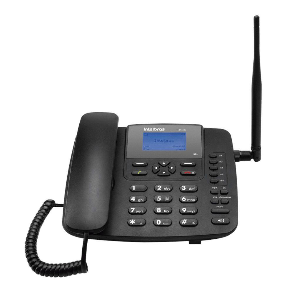 Telefone Fixo Intelbrás CF6031 3G Antena Removível