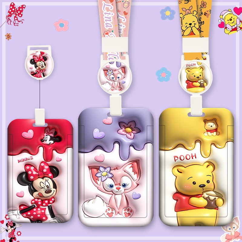 Volta às Aulas Porta-cartões Winnie the Pooh  3D Aumentado com Cordão para Carteira de Estudante em Oferta na Shopee