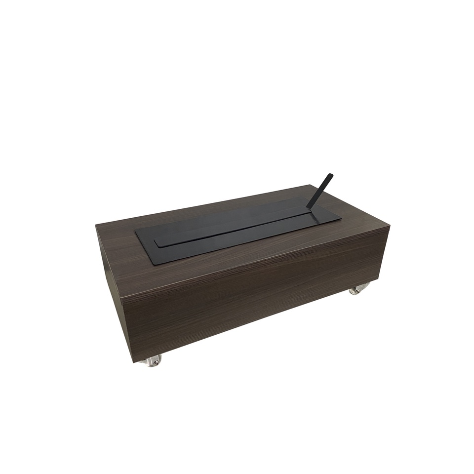 Lareira Ecológica 60 cm Carvalho Queimador Preto Amadeirado Aquecedor Álcool Etanol Frio