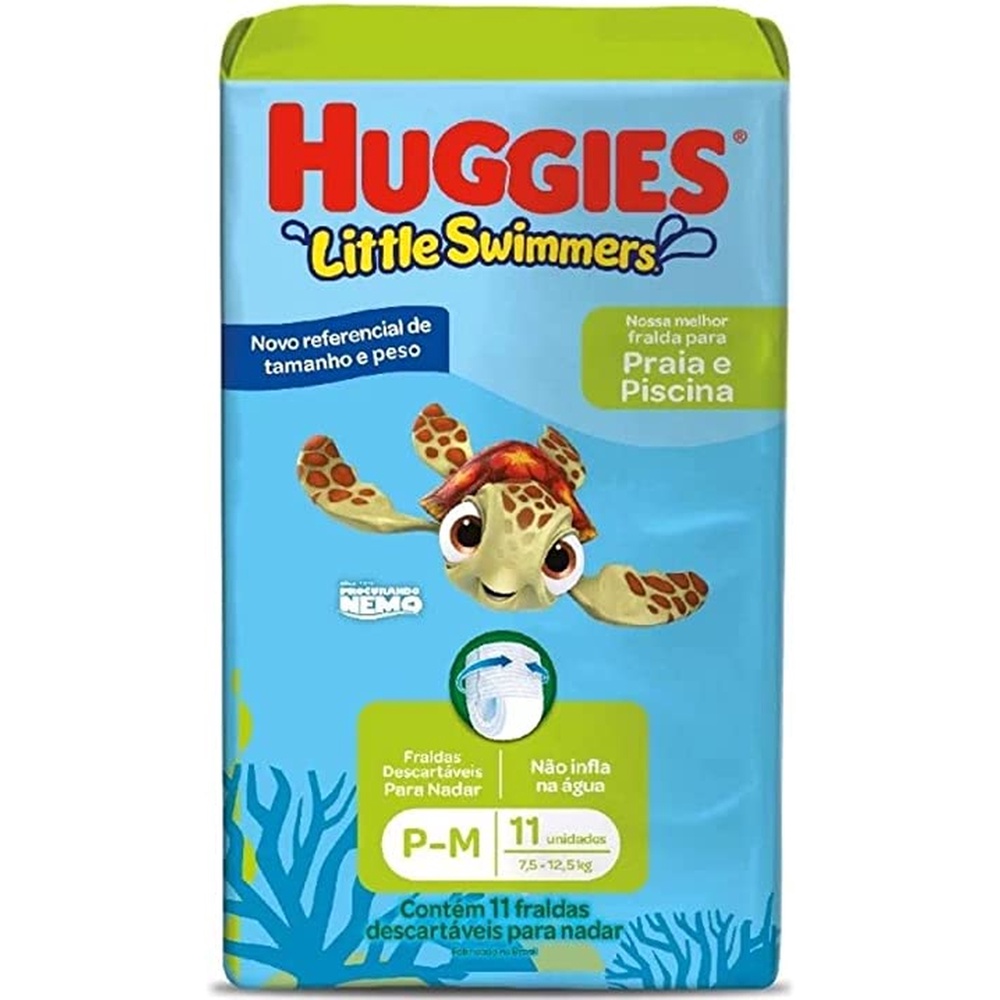 Fralda Huggies Infantil Little Swimmers P/M 11 Unidades