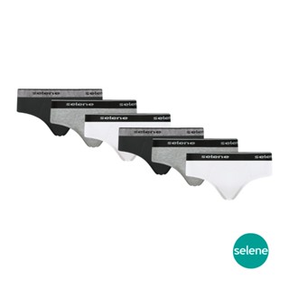 Kit 6 Cuecas Modelo Slip Original Selene Basica Adulto Masculina Fabricada Em Algodao Com Elastico