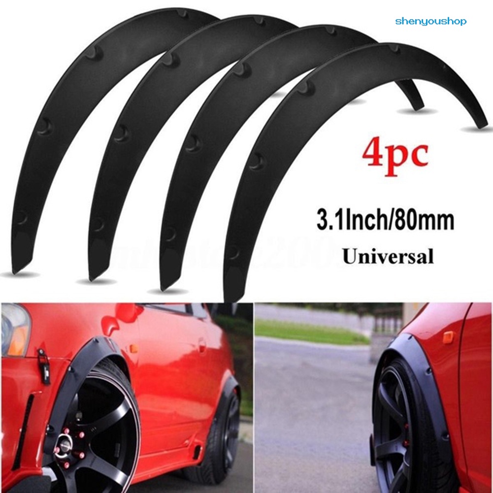 SHENYOU 4Pcs/Set Universal Flexible Car SUV Off-road Fender Flare Wheel Protetor De Arco De Roda em Oferta na Shopee