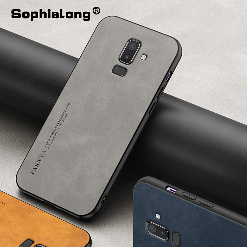 Capa Dura De Couro De Luxo Para Samsung Galaxy J8 J4 J6 Plus 2018 J2 J5 J7 Prime G532 J700 J810 Proteção Total Telefone