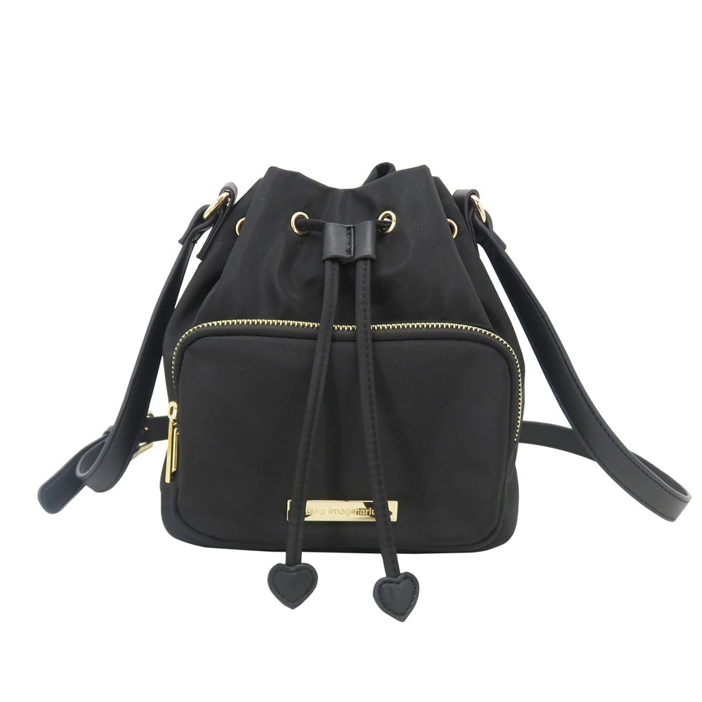 Bolsa bucket preta coracoes - Imaginarium em Oferta na Shopee