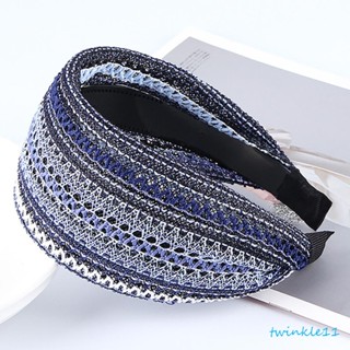 TWINKLE Faixa De Cabelo Lateral Larga Fashion Retro Women Face Wash Bohemia Estilos De Pano