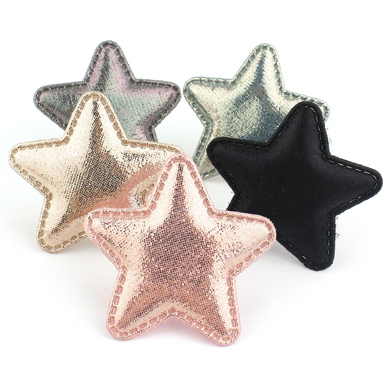30Pcs 4,8cm Pele De PU Brilhante Apliques Em Forma De Estrela De Couro Acolchoados Para Cabeleireiro Presentes Artesanato Decoração Acessórios De Roupas em Oferta na Shopee