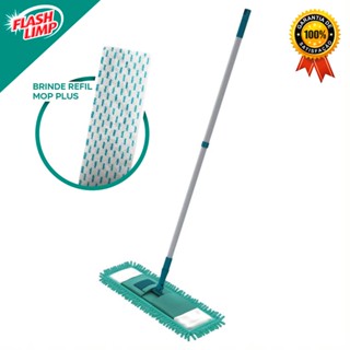 Vassoura Rodo Mop Flat Chenile Para Limpeza Domestica MOP7633 + Refil Mop Flat Plus Flash Limp RMOP6125