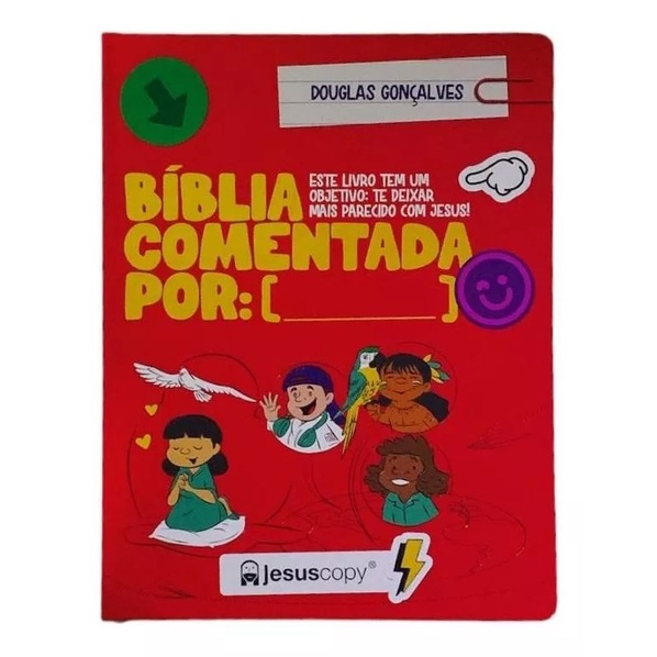 Bíblia Comentada Kids Jesuscopy | Douglas Gonçalves em Oferta na Shopee