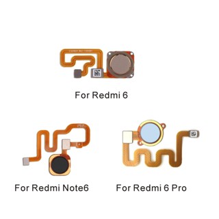 Touch ID Sensor de Impressão Digital Scanner Cabo Flex Para Xiaomi Redmi 6 Pro 6Pro Nota 6 Note6 Botão de Retorno Em Casa Substituir Peças
