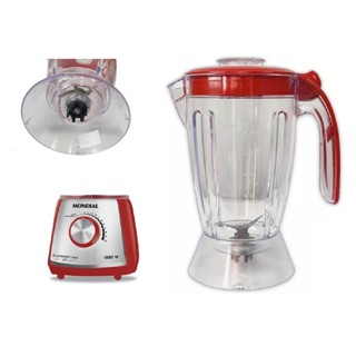 Copo P/ Liquidificador Mondial Eletronic Filter Premium Inox Red 700w / 850W / 900W Cristal Resistente Com Tampa E Faca Completo