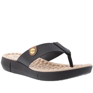 Tamanco Modare Ultraconforto Flatform Pespontos Preto