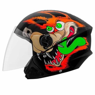Capacete Moto Aberto Coyote New Three Elite Brilho Pro Tork
