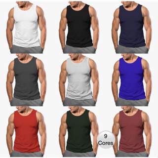 Camisetas Regata Masculina lisa 100% Algodão Básica Tradicional Academia Promoção em Oferta na Shopee