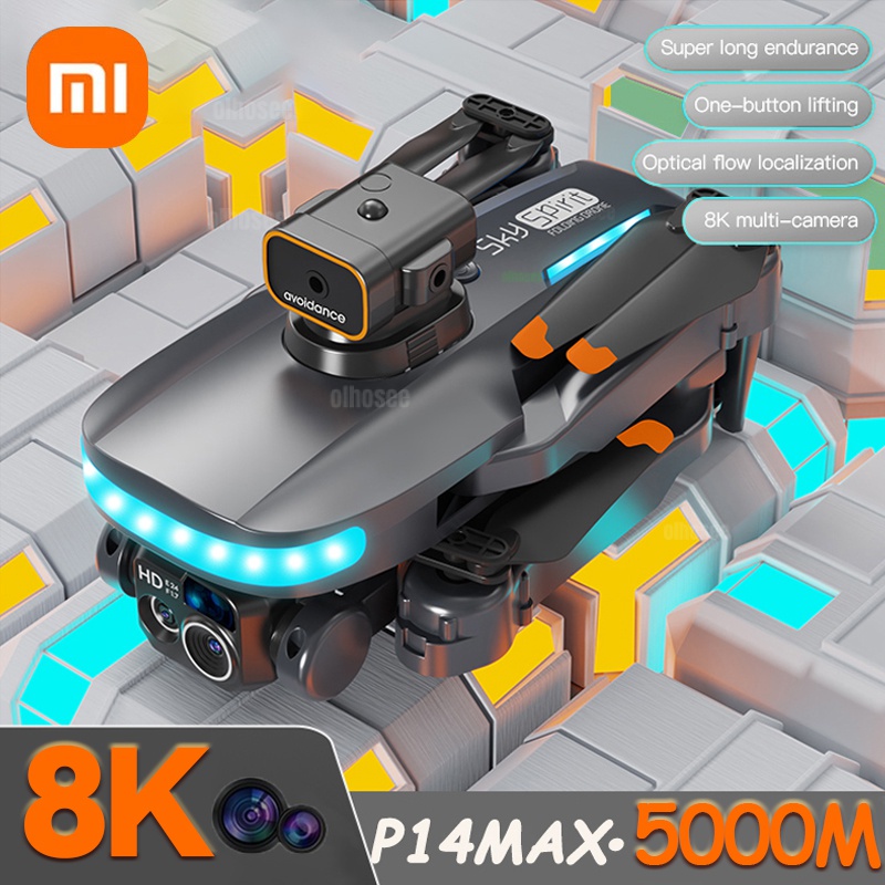 OL14 Max GPS Profissional Drone 8K HD UAV Câmera Dupla Inteligente Obstáculos Dobrável Brushless Aircraft RC 5000m