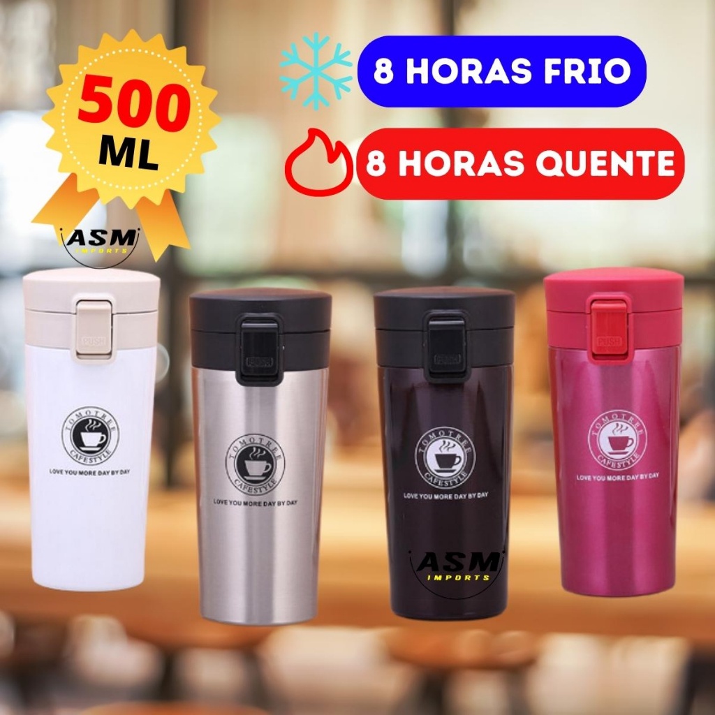 Copo 500ML térmica  Caneca Isotérmico Infusor  Para Chá Café com Isolamento à vácuo Trabalho Escola Academia